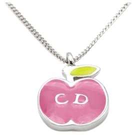 Collana Dior con Pendente Mela Smaltata Argentata