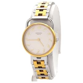 Hermès Arceau watch steel and gold plated
