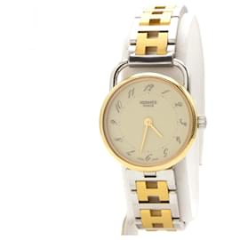 Hermès Arceau watch steel and gold plated