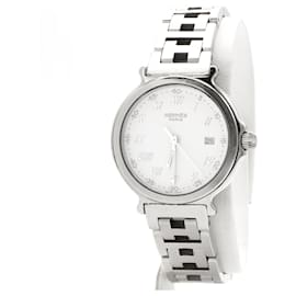 Montre Hermès "Clipper" en acier.