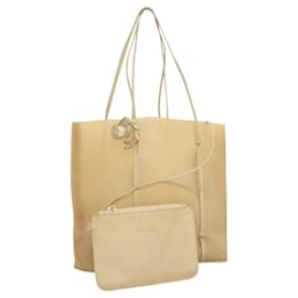 PRADA Borsa a mano in nylon beige Auth 128335 - Prada