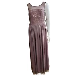 Vera Wang Mauve Abendkleid aus Tüll und Pailletten