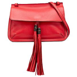 Gucci Rosso Medio Pelle Bamboo Daily Crossbody