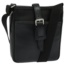 Borsa a Spalla in Pelle Nera e Argento Autentica BA3949 di BURBERRY