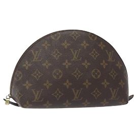 LOUIS VUITTON Neceser Demi Ronde Monogram Cosmético M47520 LV Auth bs27472