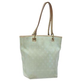 Borsa tote GG Canvas Gucci in nylon menta dorata 002 1099 Auth bs27328