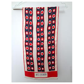 Miss Balmain Paris - L.115 x l.28 - vintage 100% seta con il suo etichetta originale