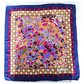 Christian Dior Neu & vintage - selten in reiner Crepe-Seide - L. 65 cm x 65