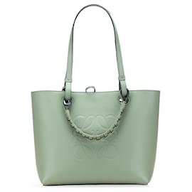 LOEWE Borsa Anagram in pelle di vitello liscia verde piccola