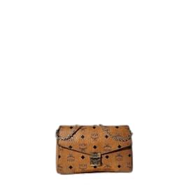 Borsa a spalla con cintura MCM Small Patricia Visetos marrone