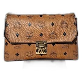 Borsa a tracolla MCM Visetos Millie Marrone