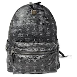 MCM Visetos Sac à Dos en Cuir Stark Noir