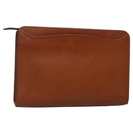 Autre Marque Borsa a mano Burberrys in pelle marrone dorato Auth ep9814