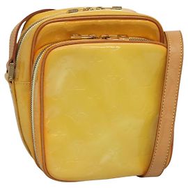 LOUIS VUITTON Borsa Wooster Monogram Vernis Giallo Lime M91075 Auth LV ep9753