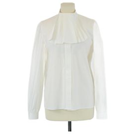 Camisa blanca de manga larga con botones de popelina Gucci