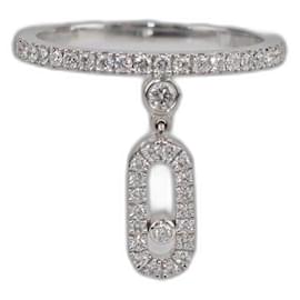 Messika Move Uno Pampille Diamanten Ring aus 18k Weißgold Größe 50