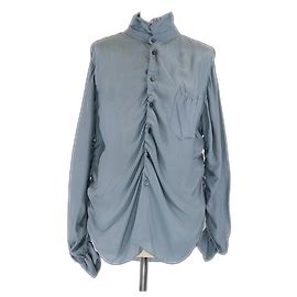 Graue Bluse mit Rüschendetails und langen Ärmeln von Marni