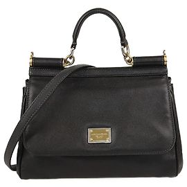 Borsa a mano Miss Sicily media nera di Dolce & Gabbana