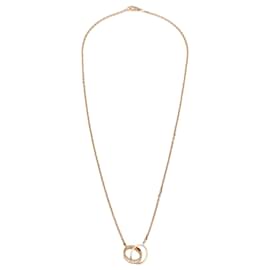 Cartier Pendente Love in Diamanti in Oro Rosa 18K, Collana Mezza Pavé