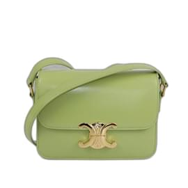 Borsa a Spalla Teen Triomphe Verde Lucido Celine - Céline