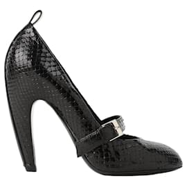 Louis Vuitton High Heels aus schwarzem Leder 37 EU