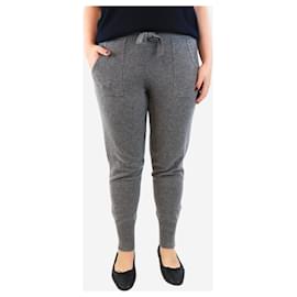 Eres Grey wool-blend knit trousers - size XL