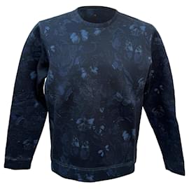 Valentino Neopren-Schmetterlingspullover aus navyblauer Baumwolle - Valentino Garavani