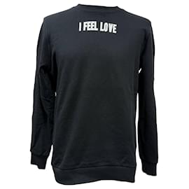 Givenchy 'I Feel Love' Fleece Sweatshirt aus schwarzer Baumwolle