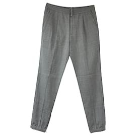 Pantalones de chándal a medida Dior en lana gris