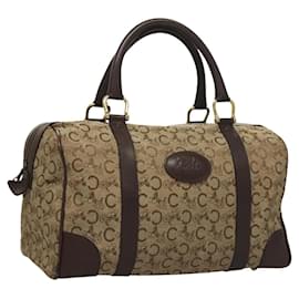 Céline CELINE C Sulky Boston Tasche aus Canvas in Braun und Gold Auth gh343