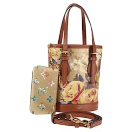 LOUIS VUITTON Borsa a Spalla Nano Bucket Garden Beige M81724 Auth LV 130468SM - Louis Vuitton