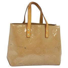 LOUIS VUITTON Monogram Vernis Reade PM Borsa a Mano Noisette M91334 LV Auth ep9780
