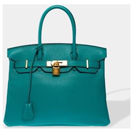 HERMES Birkin 30 Tasche aus blauer Leder - 102742 - Hermès