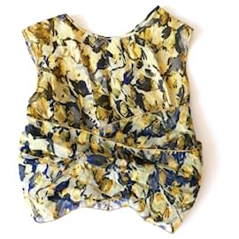 Alberta Ferretti Foil-Print Wickel-Crop-Top Resort 2016