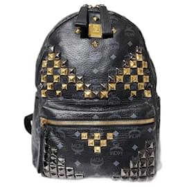 MCM Visetos Sac à dos Large Stark M Studded Noir