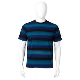 T-shirt Missoni a righe in cotone nero e blu navy