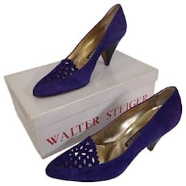 Walter Steiger lila Vintage-High Heels 1980er