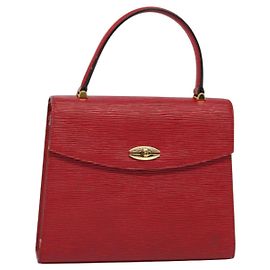 LOUIS VUITTON Borsa a Mano Epi Malesherbes Rossa M52377 LV Auth ep9689