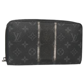 LOUIS VUITTON Monogram Eclipse Fragment Zippy Organizer M64645 LV Auth bs27872