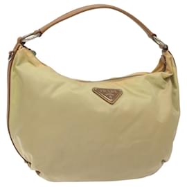 Borsa a Spalla PRADA in Nylon Pelle Beige Argento Autentica 131422 - Prada