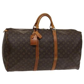 LOUIS VUITTON Monogram Keepall 60 Boston Bag M41422 LV Auth 131991