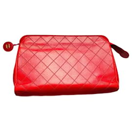 Clutch Chanel Rossa in Agnello