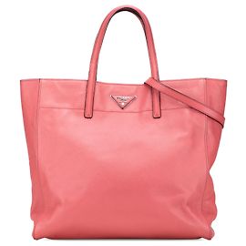 Borsa tote morbida Saffiano rosa Prada