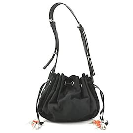 Borsa a spalla in satin nero Givenchy