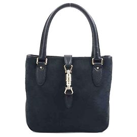 Borsa a mano in tela GG pelle New Jackie di Gucci