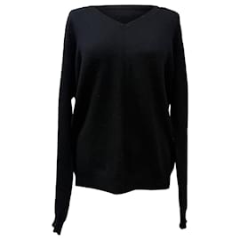 Schwarzer V-Ausschnitt Pullover aus Wolle von Dries Van Noten