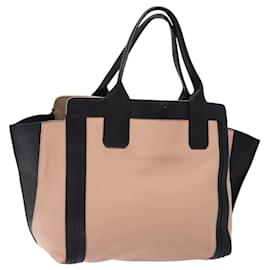 Chloé Borsa tote in pelle Chloe Alison rosa e nera Auth gh323