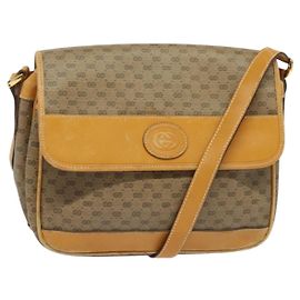 Gucci Borsa a Spalla Micro GG Supreme PVC Beige Oro 001 14 0925 Auth ep9882