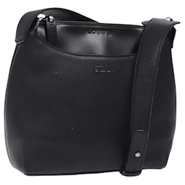 Borsa a Spalla LOEWE in Pelle Nera Argento Auth gh471