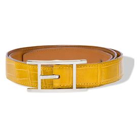Hermès HERMES Accessoire aus exotischem Leder Gelb - 102732